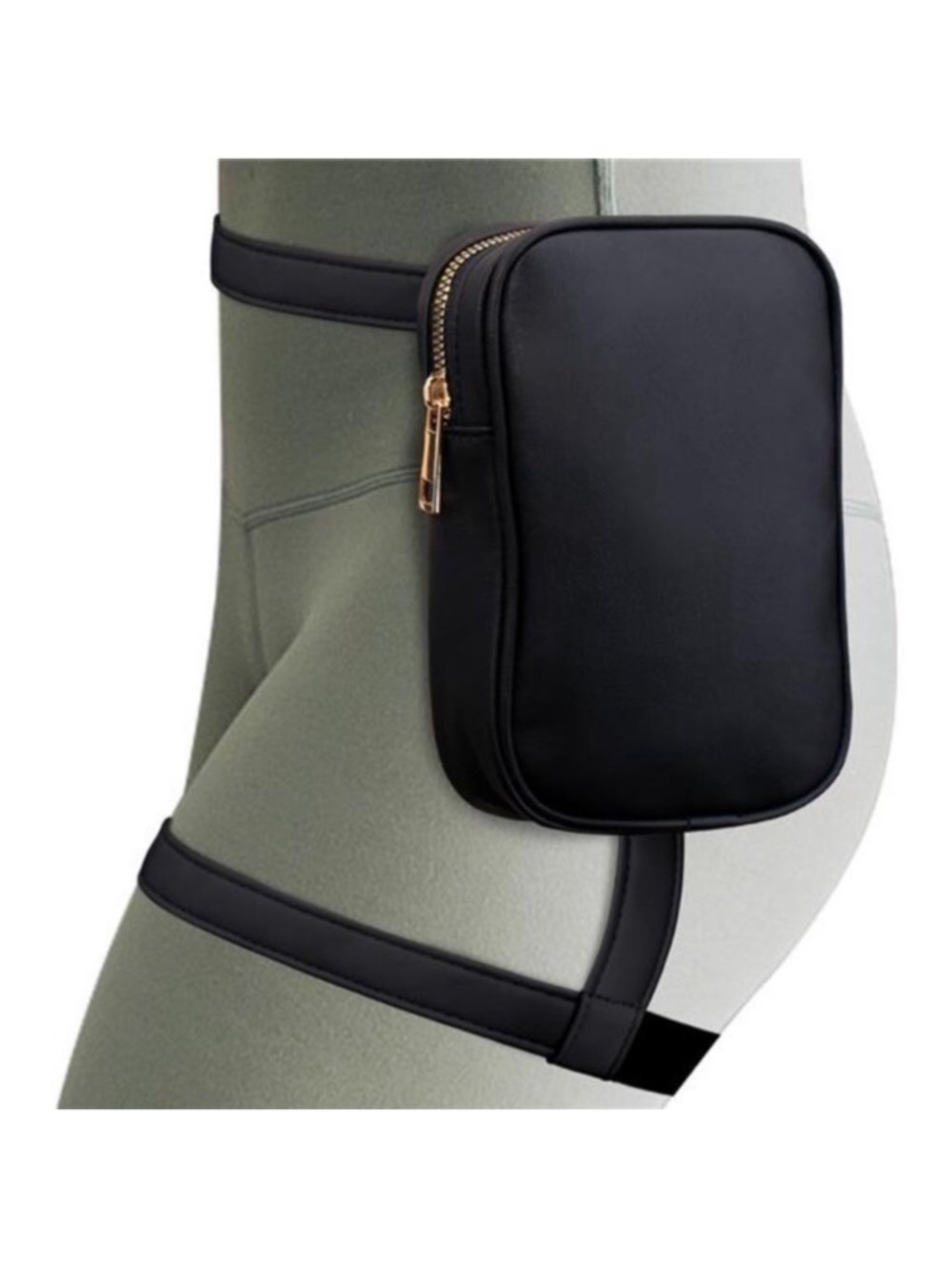 Womens Drop Leg Bag with Leg Strap Leather Thigh Bag
